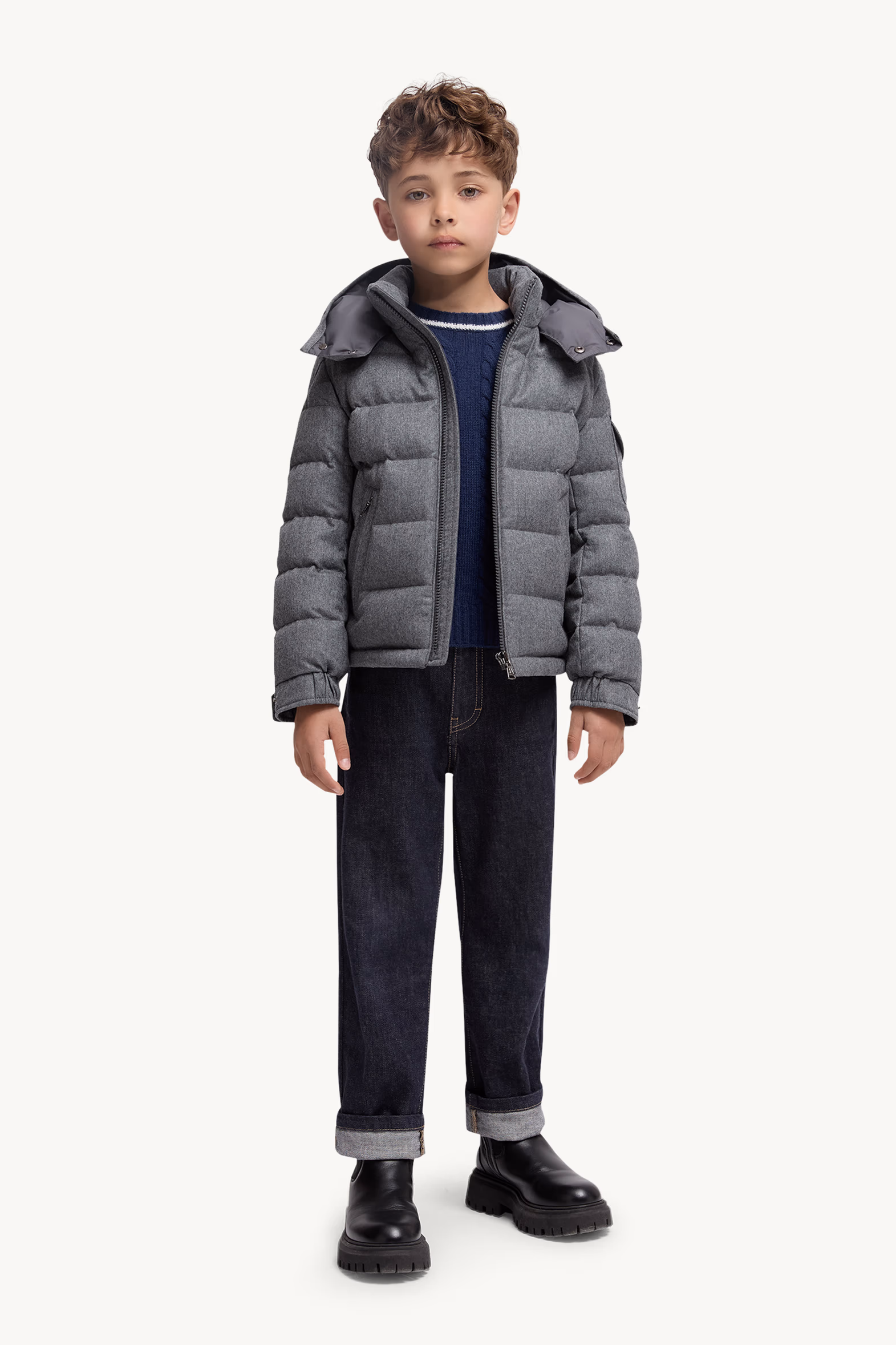 Straight Leg Jeans Boy Navy Blue Moncler 2